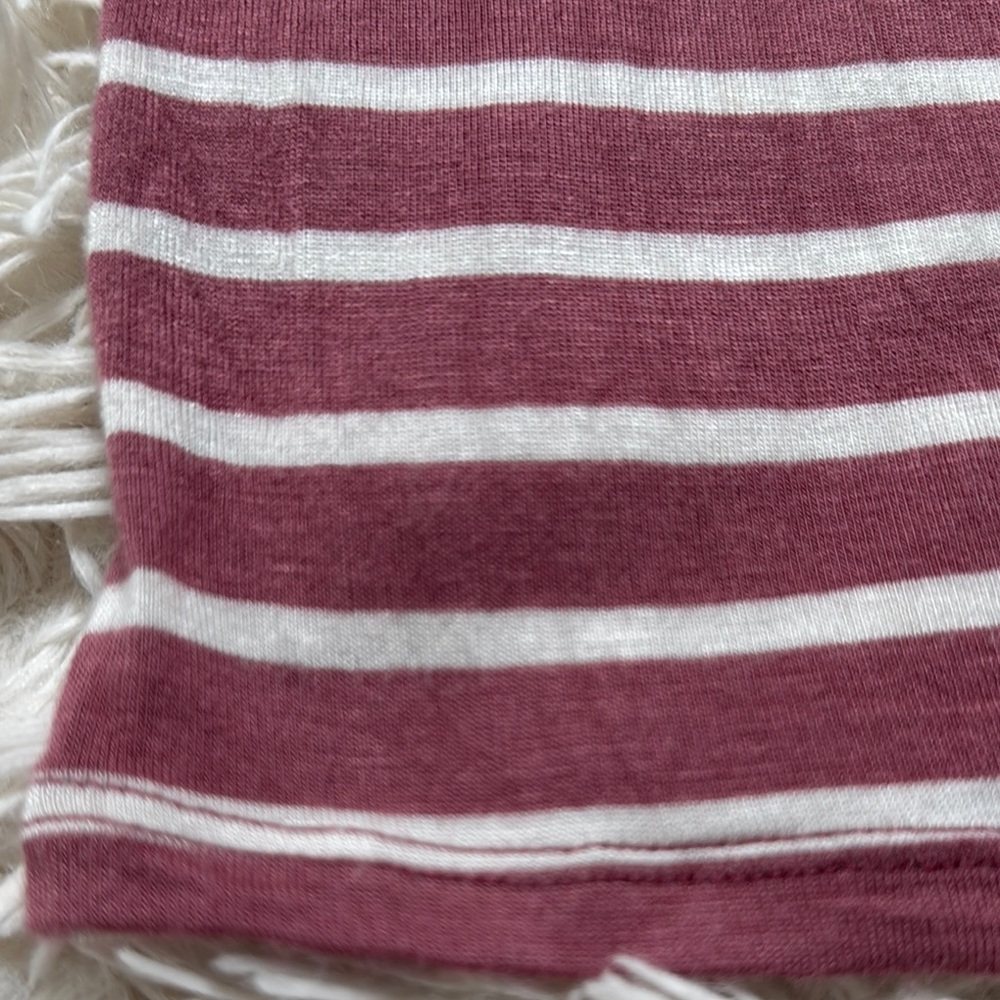 Magic Fit Striped Short Sleeve Top 💗 Pink & Ivory - Picture 11 of 13